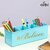Dudki Stylish Quoted Desk Organizer For Office Table With 4 Compartments  Metal Desk Organizer Stationary Storage Stand Pen Pencil Holder For Office Home And Study Table (Believe) Aqua