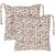 Floral Print Chair Pad Set of 2 Microfiber Back  Seat Cushion for Indoor/Outdoor Chair Rocking Chair, Office Chair