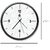 Homeberry- 26cm x 26cm Plastic & Glass Wall Clock - Triangle/ Diamond (Geometrical Design, Grey- White with Black Frame)