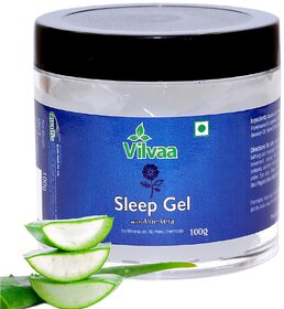 The Vilvaa Sleep Gel with Aloe Vera 100g ( No Miner Oils, No Petro Chemicals) - For Calm, Relaxation, Stress Relief