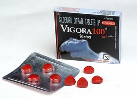 VIGORAE 100 MG RED TABLETS,PACK OF 1, 4 TABS