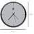 Homeberry- 26cm x 26cm Plastic & Glass Wall Clock - Cemented Wall(Solid Grey with Black Frame)