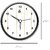 Homeberry- 26cm x 26cm Plastic & Glass Wall Clock - Gold Lines (Geometrical, Minimalistic,  White with Black Frame)