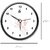 Homeberry- 26cm x 26cm Plastic & Glass Wall Clock - Pink Leaves (Floral- Minimalistic Design, White with Black Frame)