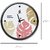 Homeberry- 26cm x 26cm Plastic & Glass Wall Clock - Happy Clocks (Abstract Design, Leaves with Black Frame)