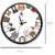 Homeberry- 26cm x 26cm Plastic & Glass Wall Clock - Jungle Theme (Animals with Black Frame)