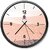 Homeberry- 26cm x 26cm Plastic & Glass Wall Clock - Shades of Pink (Abstract Design, Waves with Black Frame)