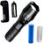 Metal body rechargeable led flashlight zoomable torch