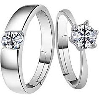 American Diamond ring original stone silver plated ring for girls  women