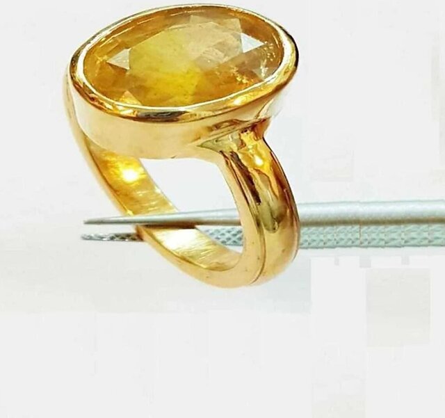 Yellow sapphire clearance gold ring online