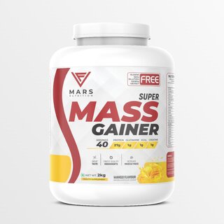                       Mars Nutrition Mass Gainer For Men and Women. (Mango, 2Kg)                                              