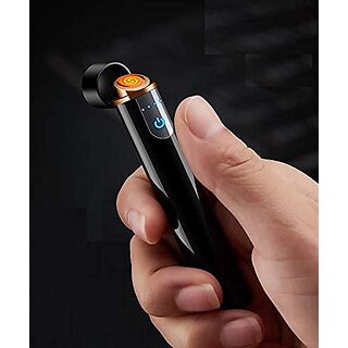 Smart Electric Round Shape Cigarette Lighter, High Sensitive Touch Sensor with USB Rechargeable
