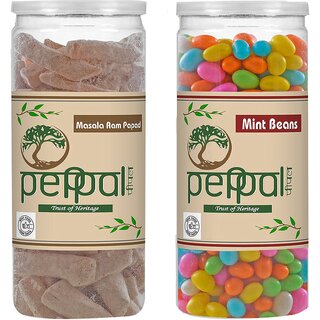                       Masala Aam Papad 150 g and Mint Beans 250 g                                              