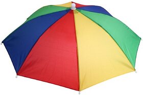 Lamra Foldable Novelty Sun Hat Umbrella Protect Your Head For Fishing Beach ,Golf Party ,Camping Fancy Dress For Kids And Adults Umbrella (Multicolor)