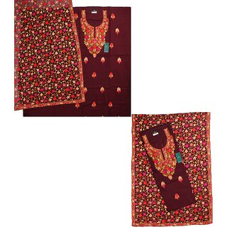                       CASMIR WOMEN 100 RAYON HEAVYEMBROIDERY SUIT AND PALAZZO WITH GEORGETTE DUPATTA UNSTITCHED DRESS MATERIAL                                              