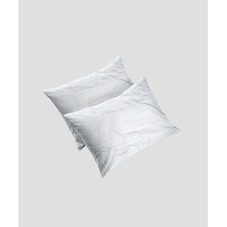                      Todani Jems Plain Pillows Cover (Pack Of 2, 66.04 Cm*50.8 Cm, White)                                              