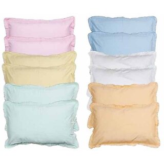                       Global Gifts Plain Pillows Cover (Pack Of 12, 48 Cm*68 Cm, Multicolor)                                              
