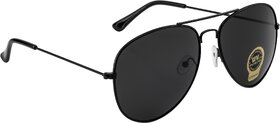 Fair-X Black UV Protected Aviator Sunglasses For Unisex