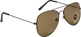 Fair-X Brown UV Protected Aviator Sunglasses For Unisex