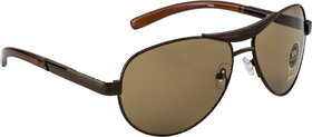 Fair-X Brown UV Protected Aviator Sunglasses For Unisex