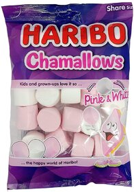 Haribo Chamallows Pink  White Marshmallows, 21 Candy Pack, 140 g
