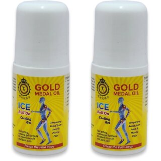                       Gold Medal Oil Ice Roll On Cooling Gel 50ml (Pack of 2)                                              
