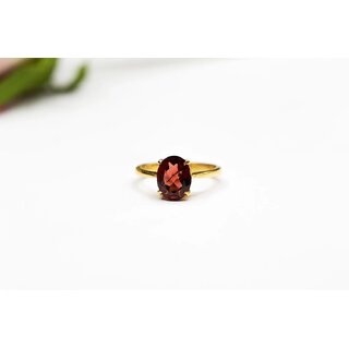                       Certified Unheated Untreatet 11.25 Ratti A+ Quality hessonite/gomed gold plated Ring                                              