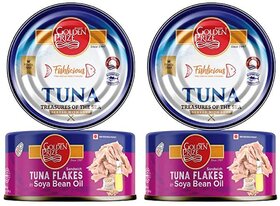 Golden Prize Tuna Sandwich Flakes in Soyabean Oil 185 Gms Each - Pack of 2 Units