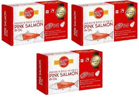 Golden Prize Pink Salmon Fillets in Oil 115Gms Each - Pack of 3 Units