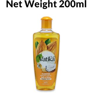                       Vatika Almond Soft And Shine With Vitamin a e f Enriched Hair Oil 200ml                                              