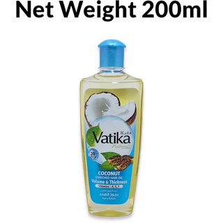                       Vatika Coconut Volume And Thickness With Vitamin a e f Enriched Hair Oil 200ml                                              