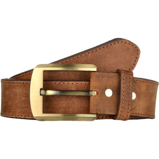                       Exotique Men's Brown Casual Genuine Leather Belt  (BM0009BR)                                              