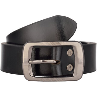                       Exotique Men's Black Formal Genuine Leather Belt  (BM0010BK)                                              