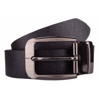                       Exotique Men's Black Formal Genuine Leather Belt  (BM0025BK)                                              