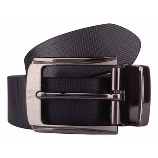                       Exotique Men's Black Formal Genuine Leather Belt  (BM0028BK)                                              