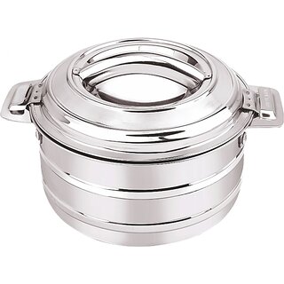 Freshia HOLLOW NX Insulated Double Wall Heavy Gauge Quality Stainless Steel HOT POT Casserole-4000ml