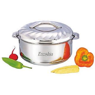                       Freshia LEXI TREAT Insulated Double Wall Heavy Gauge Quality Stainless Steel HOT POT Casserole-1500ml                                              
