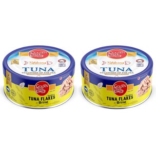 Golden Prize Tuna Sandwich Flakes In Brine 185Gms Each - Pack of 2 Units