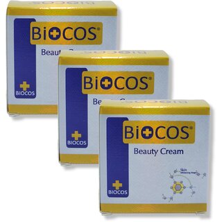                       Biocos Beauty Cream For Whitening 20g (Pack of 3)                                              