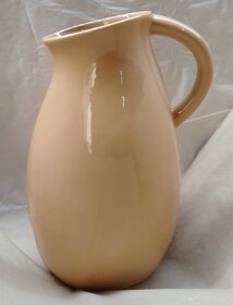 Opaque Glazed Flask Top Handle Vase