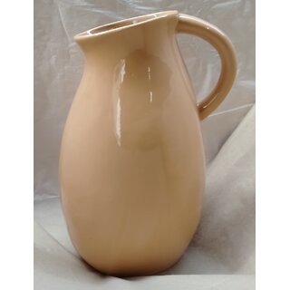                       Opaque Glazed Flask Top Handle Vase                                              