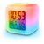 Plastic Digital Alarm Clock With Automatic 7 Colours Changing Led Date Time