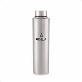 Dhara Stainless Steel EVERFRESH 1000 Single Wall Stainless Steel Fridge Water Bottle, 960ml, Silver,  Fridge Bottle  L