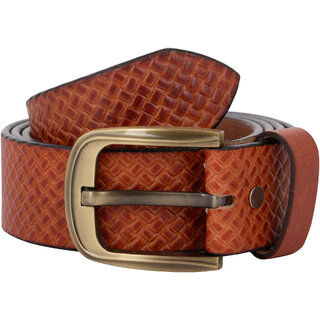                       Exotique Men's Tan Casual Genuine Leather Belt  (BM0052TN)                                              