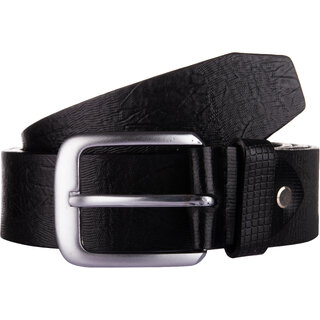                       Exotique Men's Black Formal Genuine Leather Belt  (BM0062BK)                                              