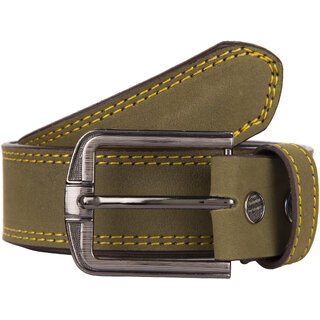                       Exotique Men's Green Casual Genuine Leather Belt  (BM0048GR)                                              