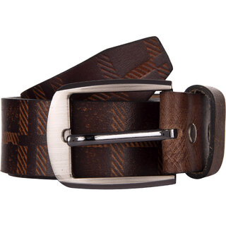                       Exotique Men's Brown Casual Genuine Leather Belt  (BM0075BR)                                              