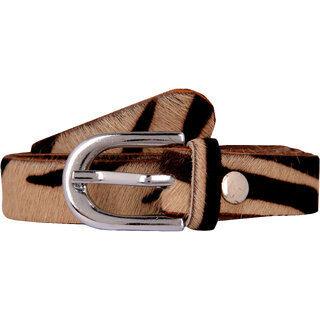                       Exotique Beige Casual Faux Leather Belt For Women (BW0015BG)                                              