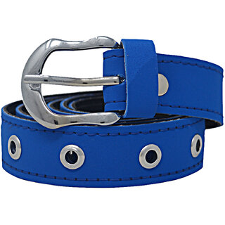                       Exotique Blue Casual Faux Leather Belt For Women (BW0021BL)                                              