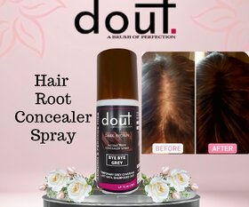 DOUT Hair Root Touch-Up Concealer Spray 100 ml  Easy Cover Grey and Bald Patches for Women and Men Dark Brown